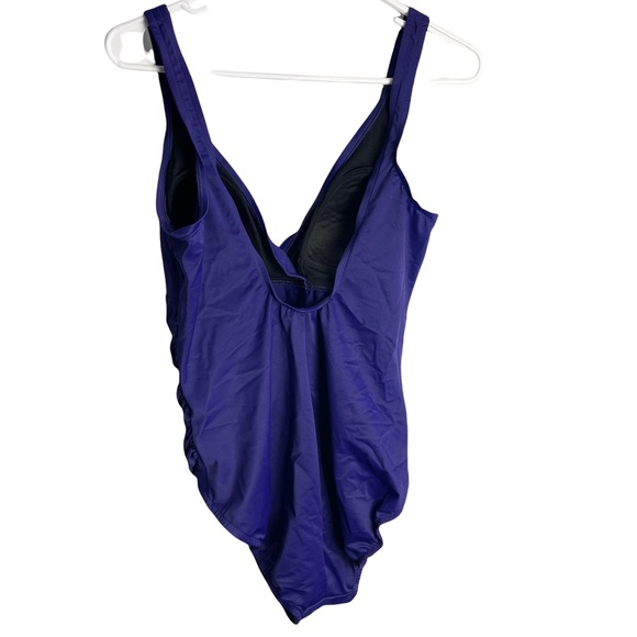 Croft & Barrow sz 16 womens one piece swimsuit purple - Picture 2 of 6